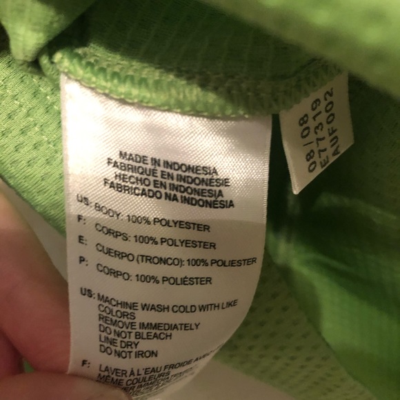 Adidas Green V-Neck Long Sleeve Active Top - Picture 5 of 5